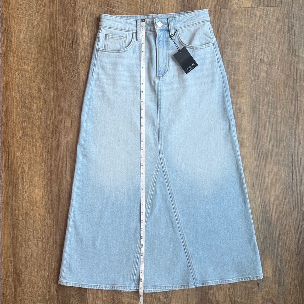 NWT Joes Jeans Margo Denim Midi Skirt Light Wash Women’s Size 26 - Picture 7 of 12